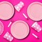 24 Count Pink Paper Plates 7" Round Dessert Plates for Birthday and Baby Showers